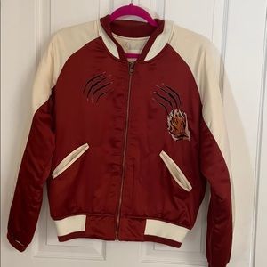 Tiger embroidered bomber jacket
